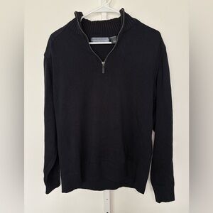 Oscar de la Renta Navy Quarter Zip Knit Sweater Men’s Size L Cotton